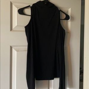 Black shoulder cut blouse
